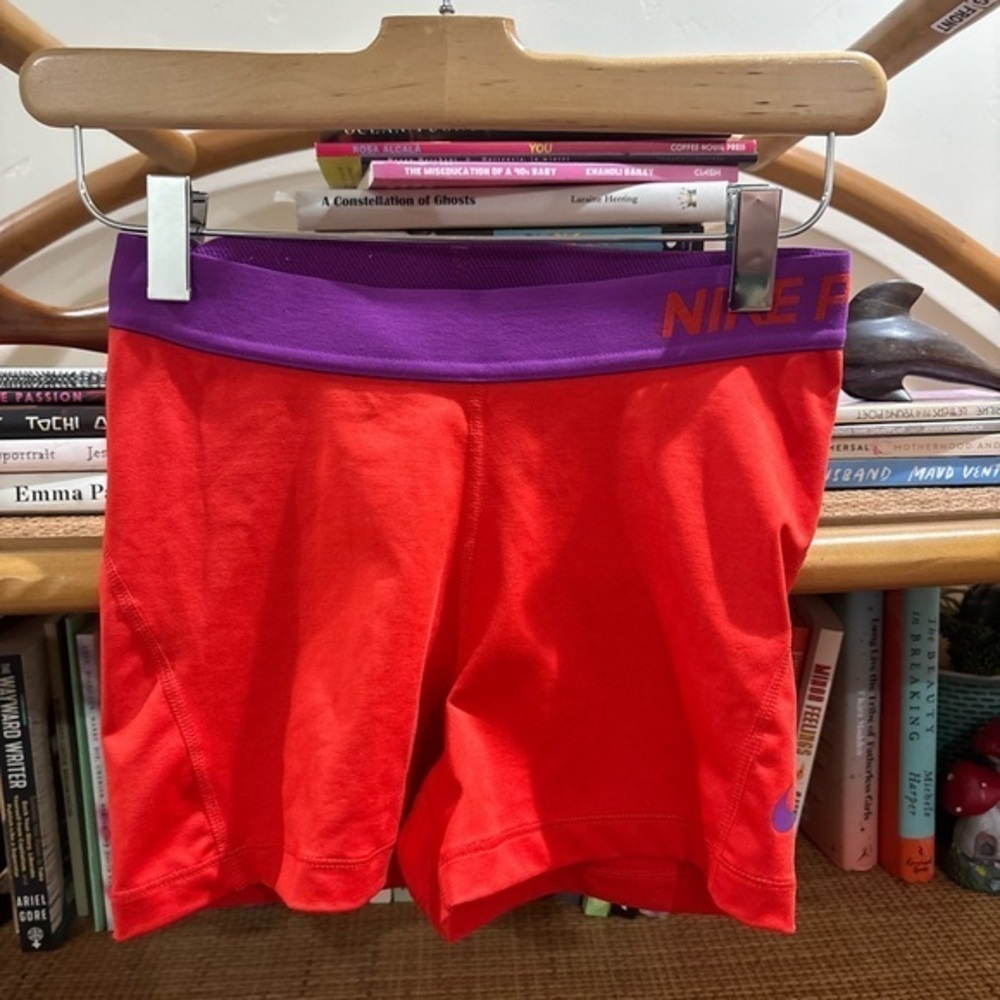Nike Women's Athletic Shorts in Red and Purple